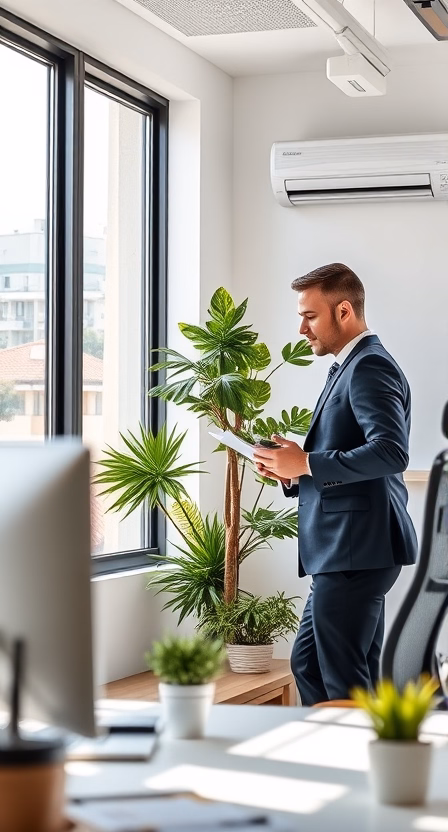 Business Mann im klimatisierten Büro, Partnerschaft